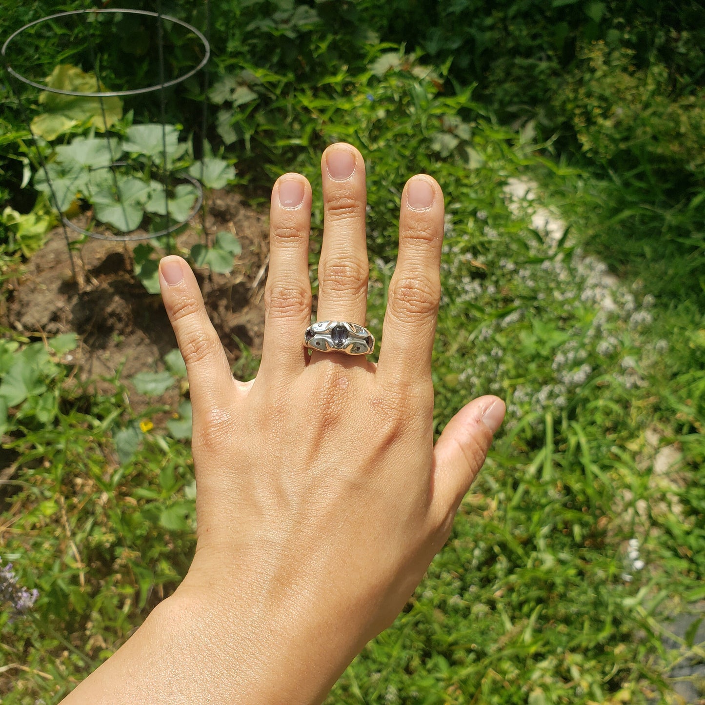 purple spinel ring