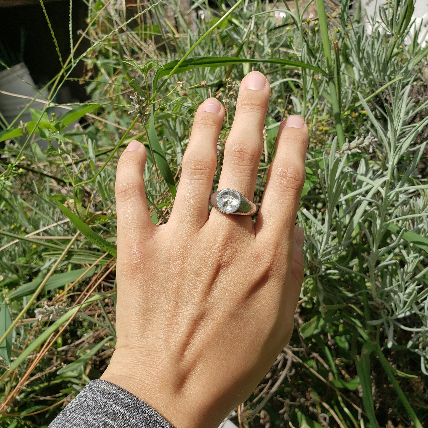 Bolete mushroom wax seal signet ring