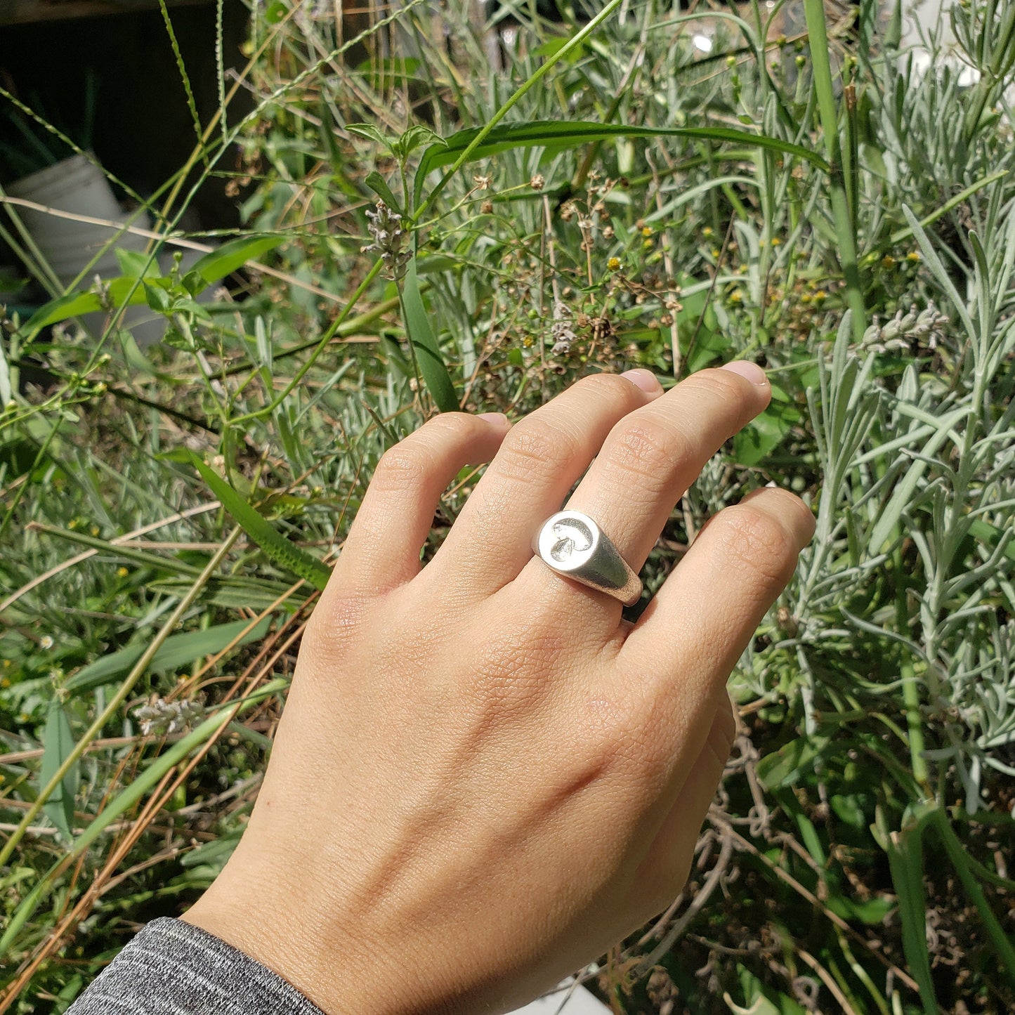 Bolete mushroom wax seal signet ring