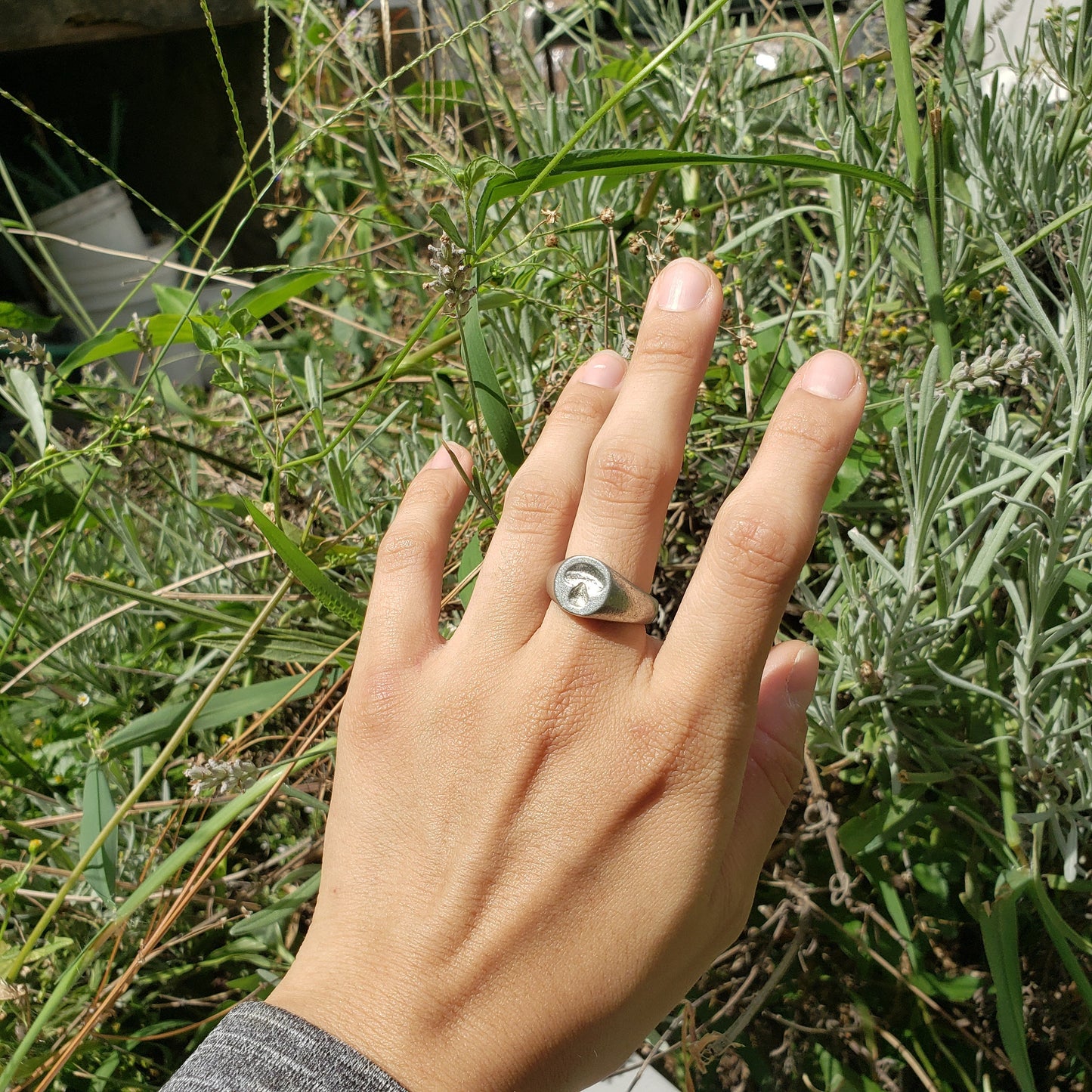 Bolete mushroom wax seal signet ring