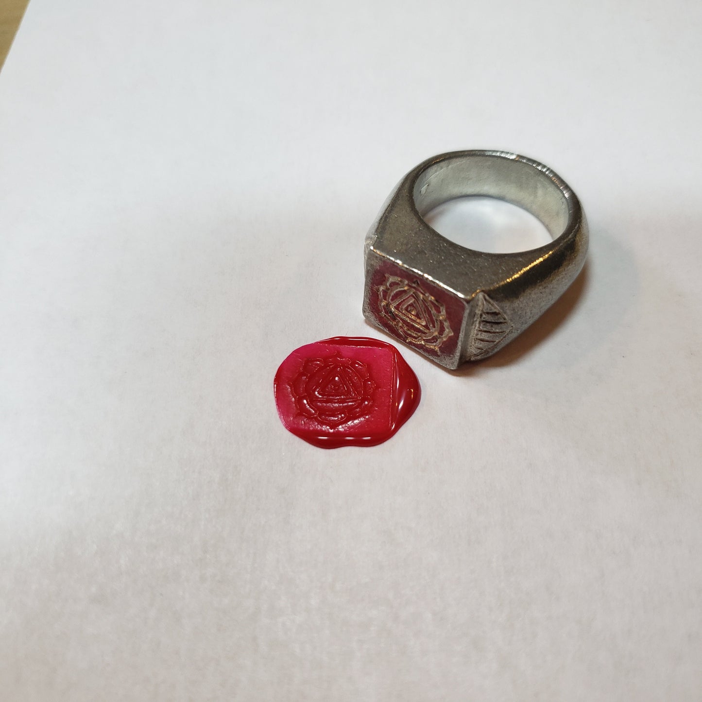 Kali Yantra wax seal signet ring