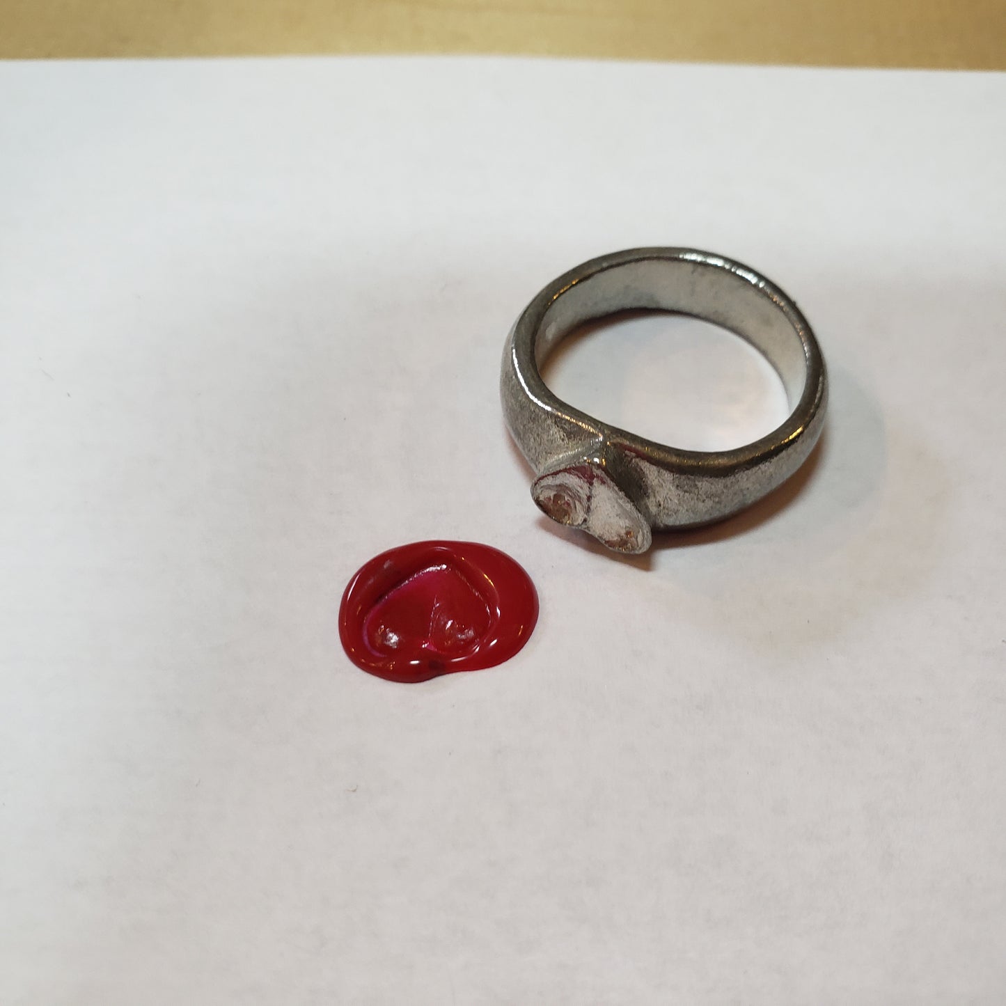 Loving mammaries (wax seal signet ring)