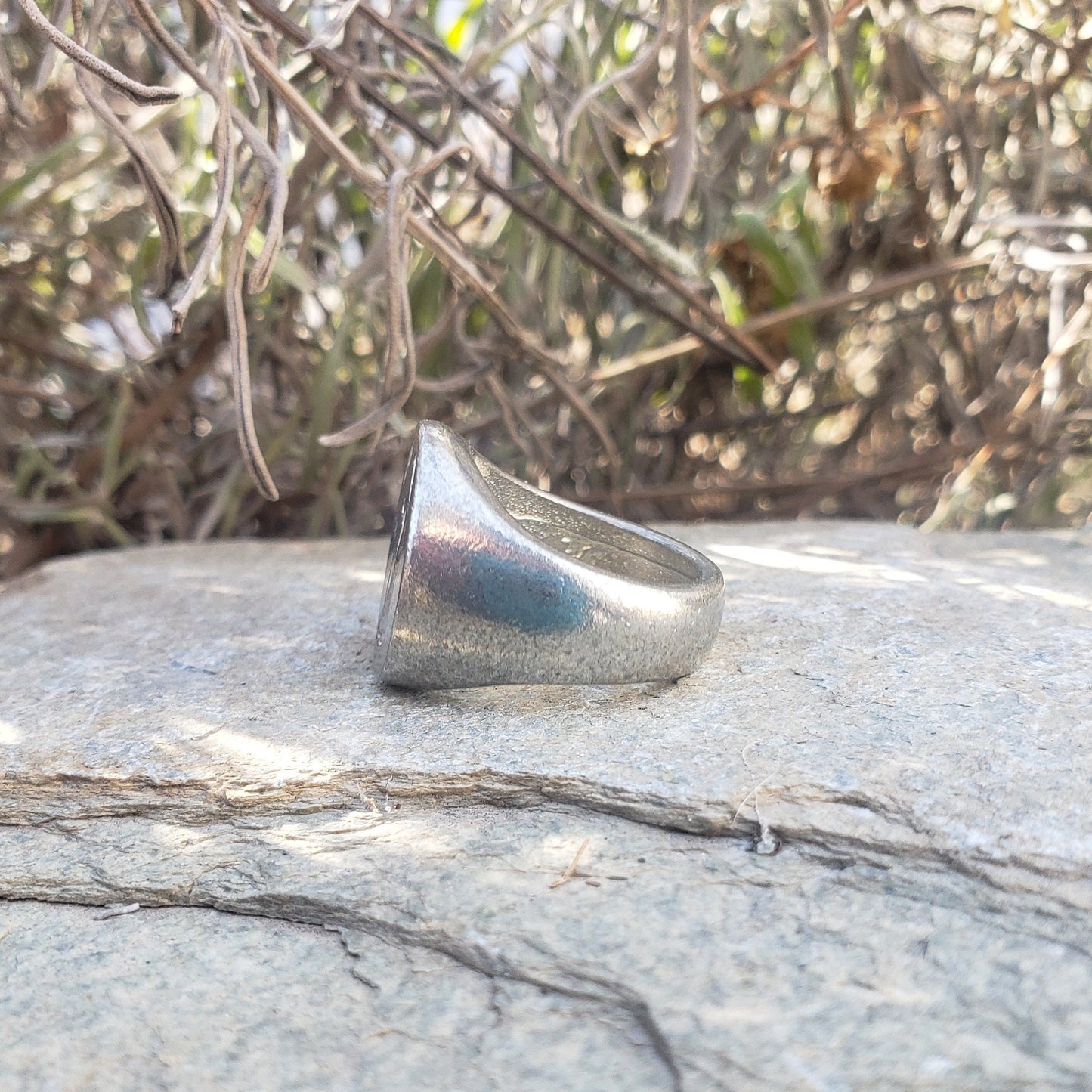 Death memento mori wax seal signet ring