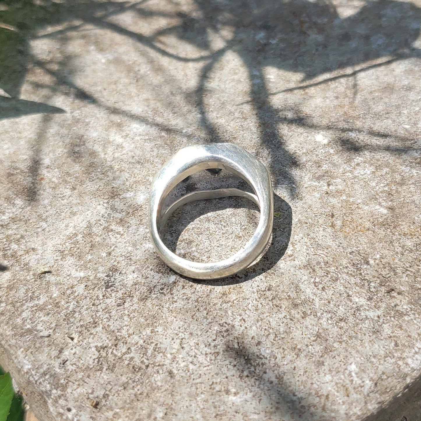 sapphire kite ring with spinels and garnets