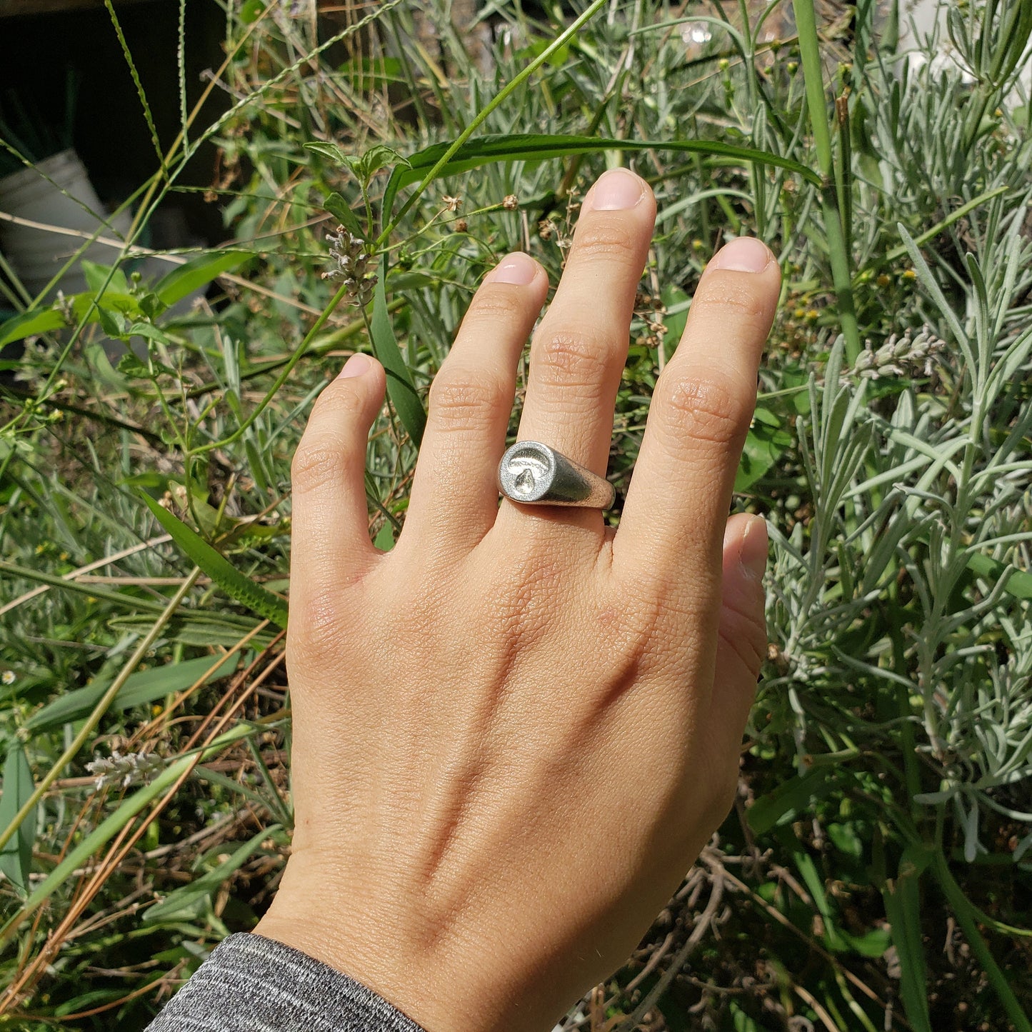 Bolete mushroom wax seal signet ring