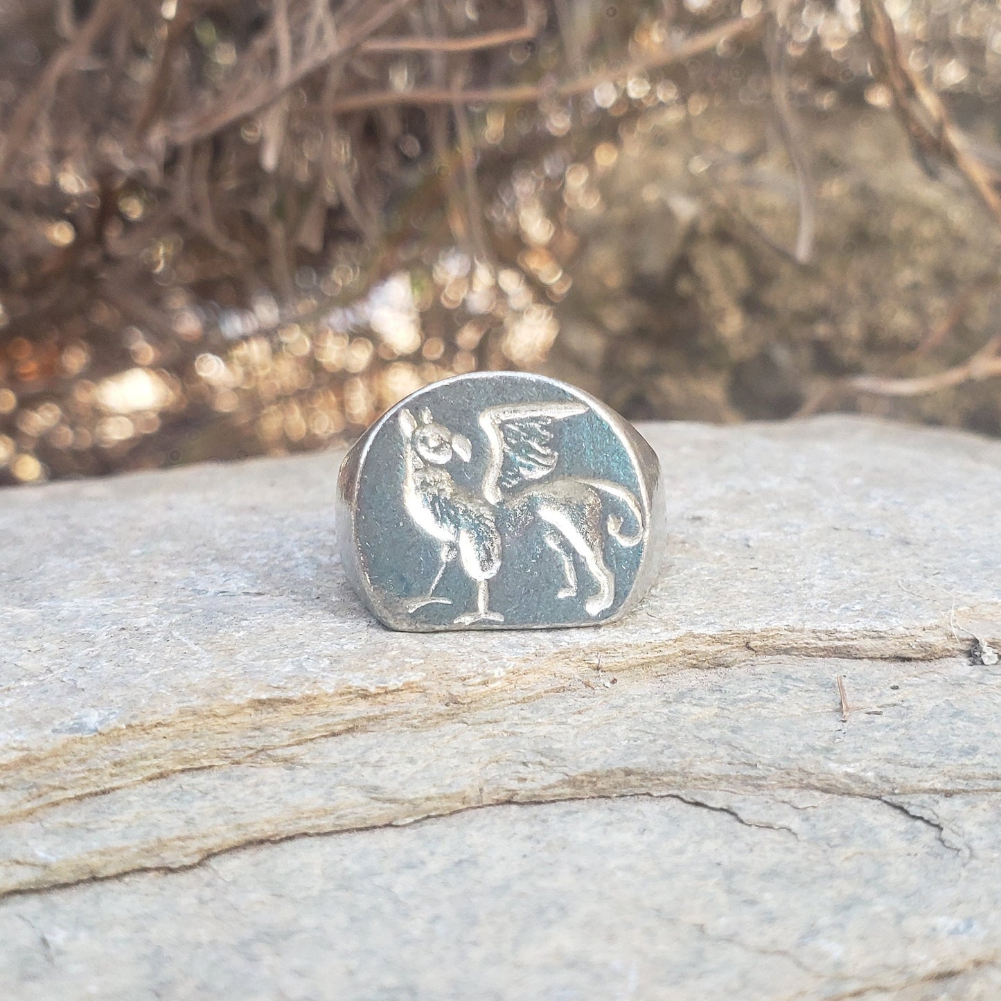 Griffin wax seal signet ring