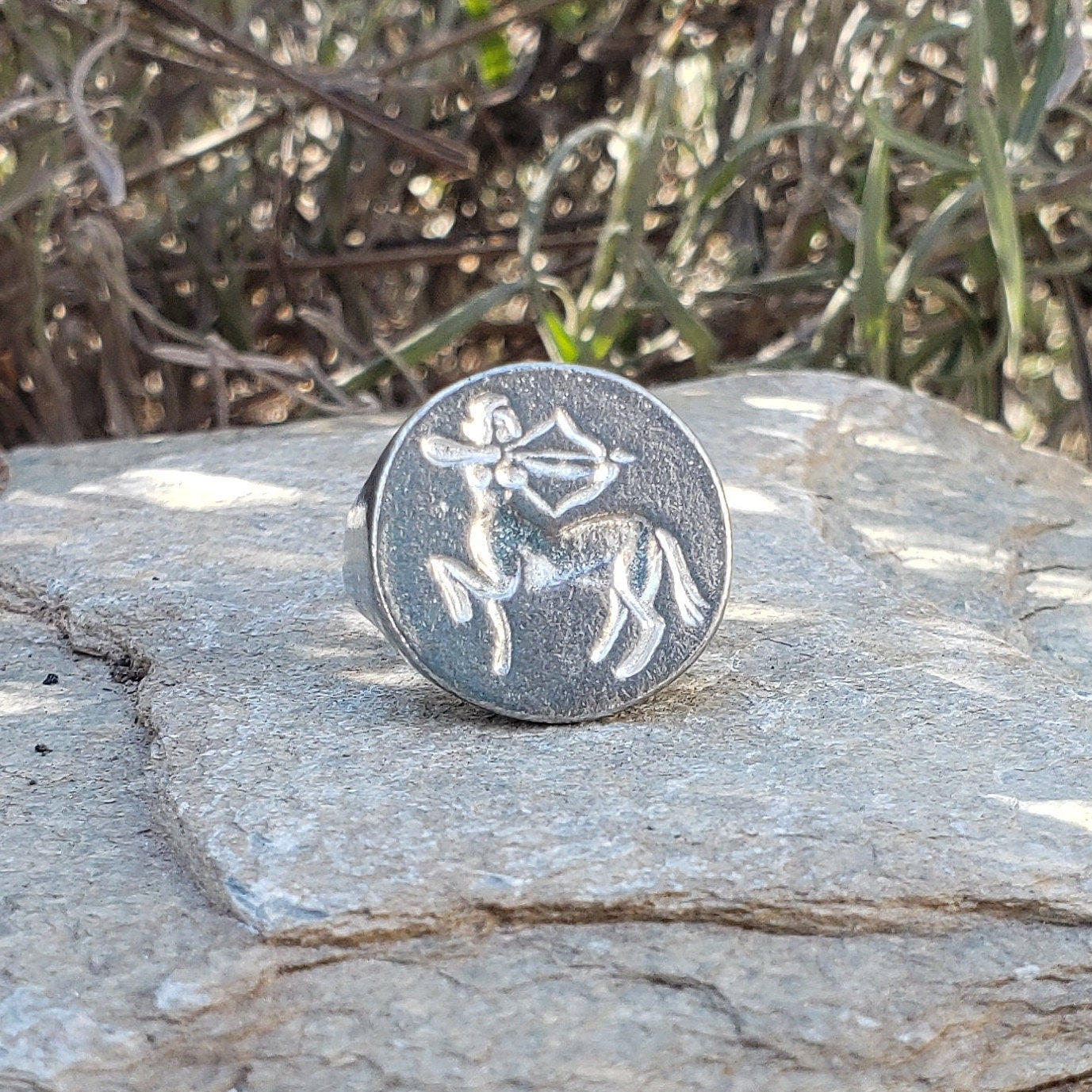 Centaur archer wax seal signet ring