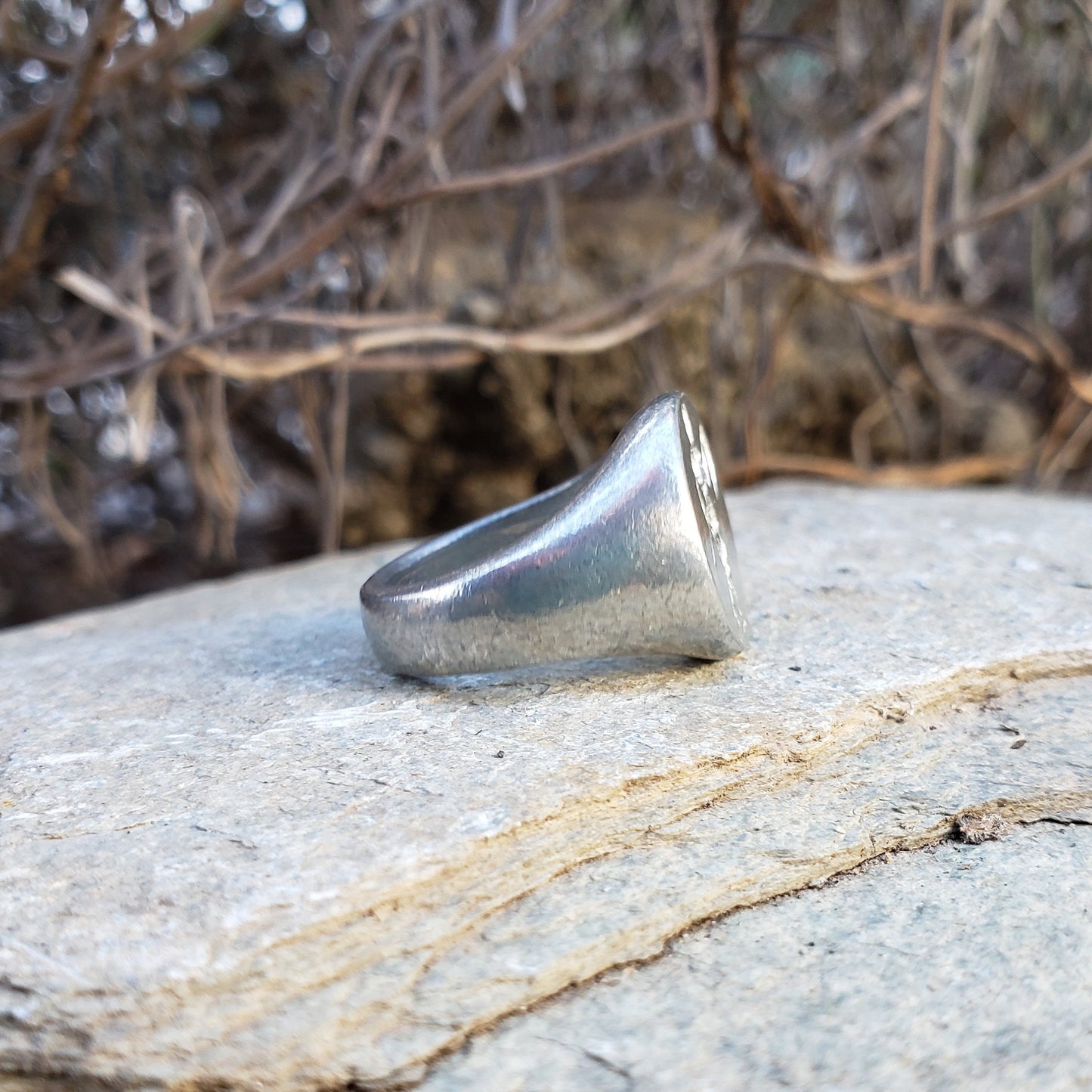 Sexy death memento mori wax seal signet ring