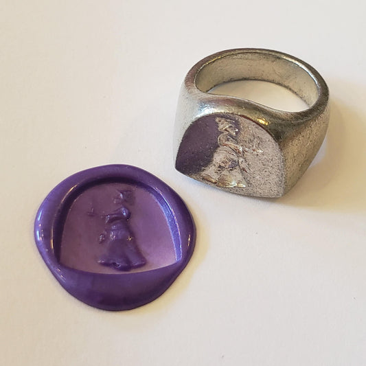 Florence Nightingale wax seal signet ring