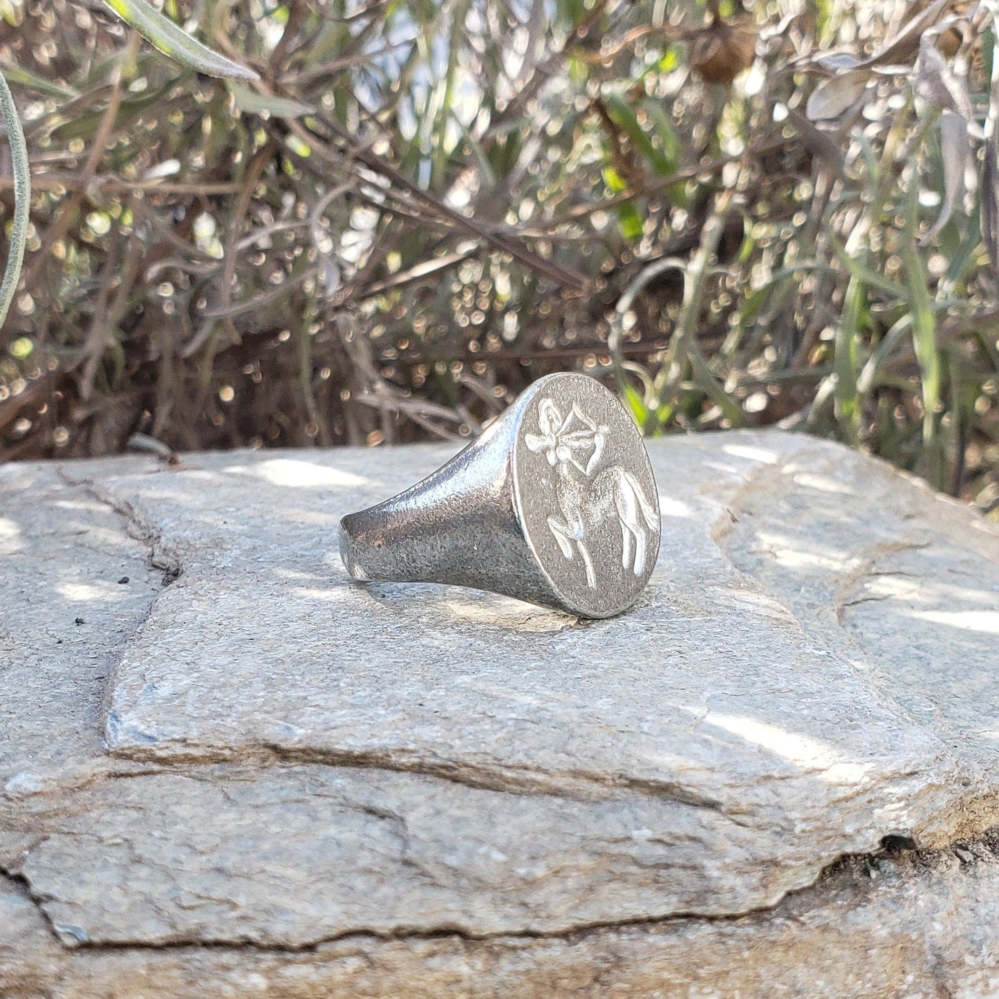 Centaur archer wax seal signet ring