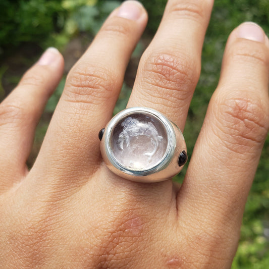 salmon of knowledge reverse intaglio ring