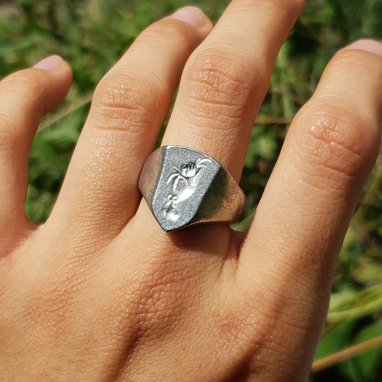 bouquet wax seal signet ring