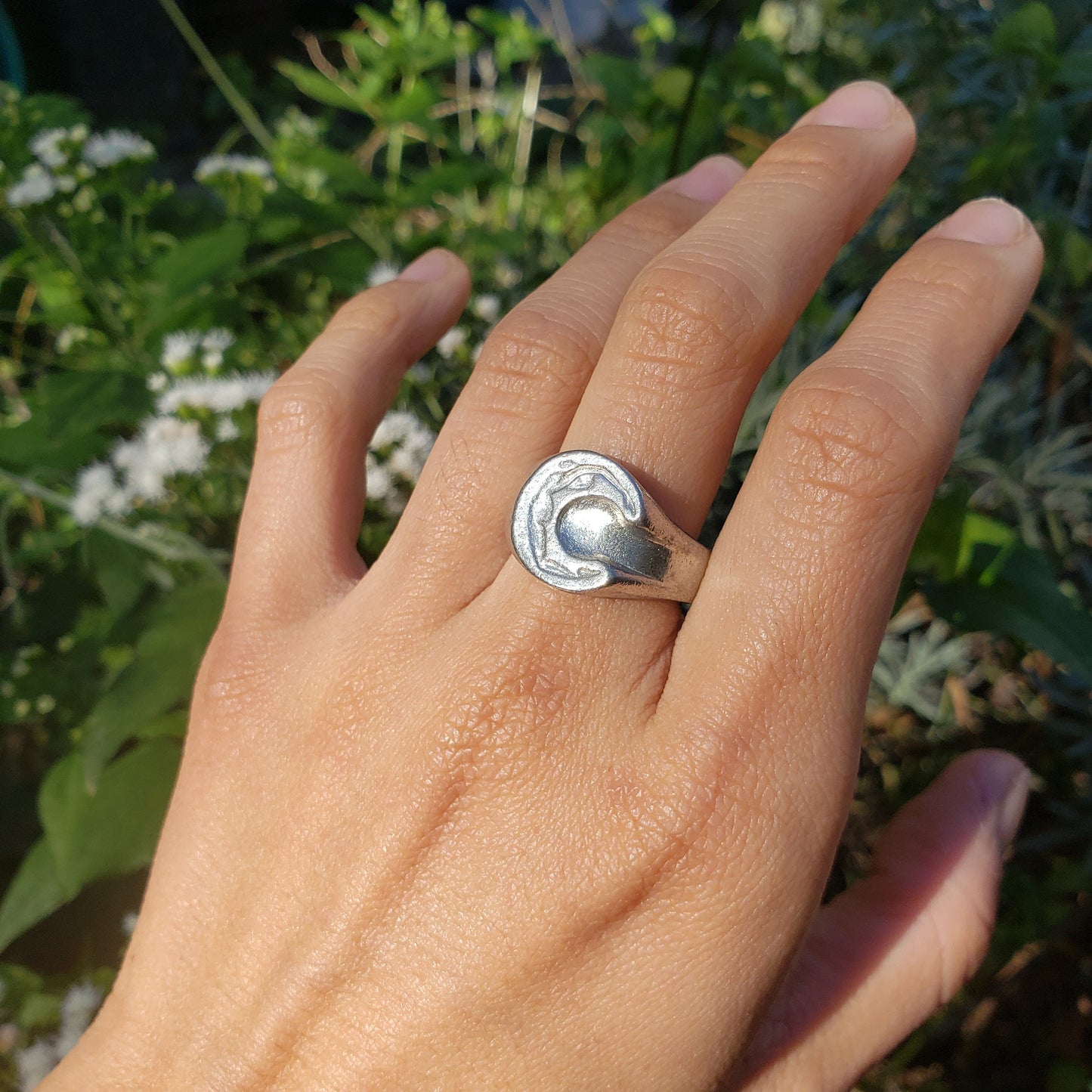 Body letter "C" wax seal signet ring