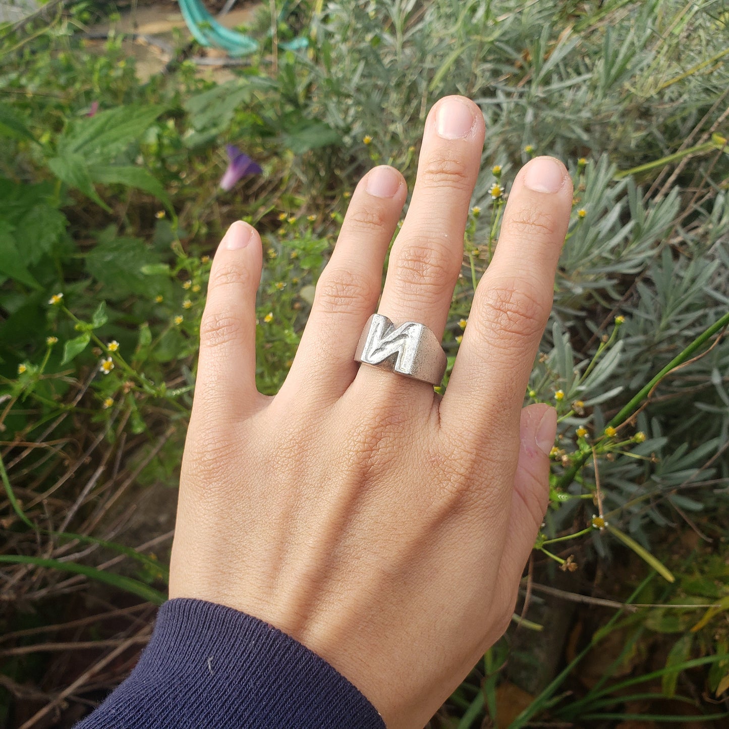 Body letter "N" wax seal signet ring