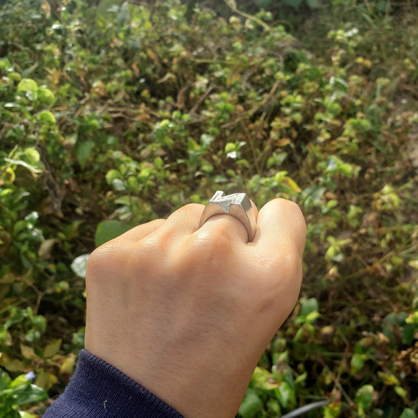 Body letter "N" wax seal signet ring