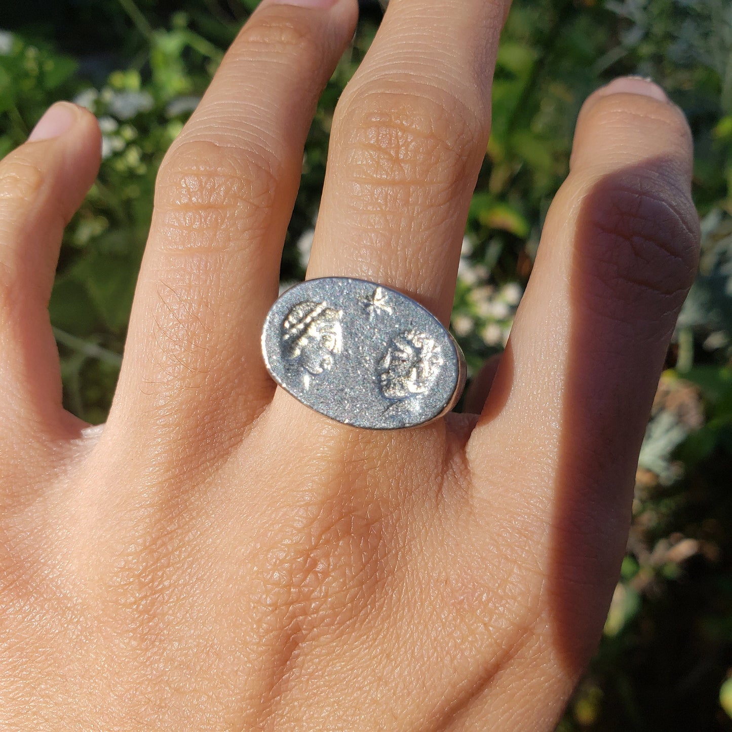 Medieval wedding wax seal signet ring