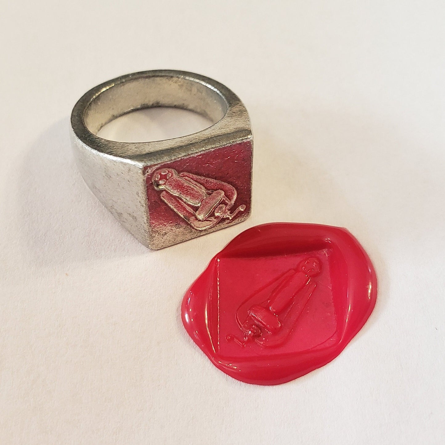 hurdy gurdy wax seal signet ring