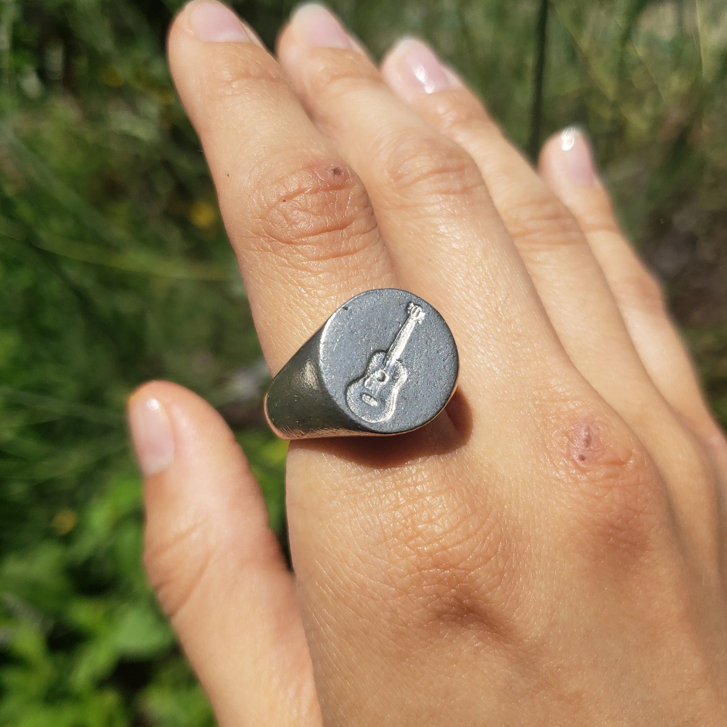 guitar wax seal signet ring