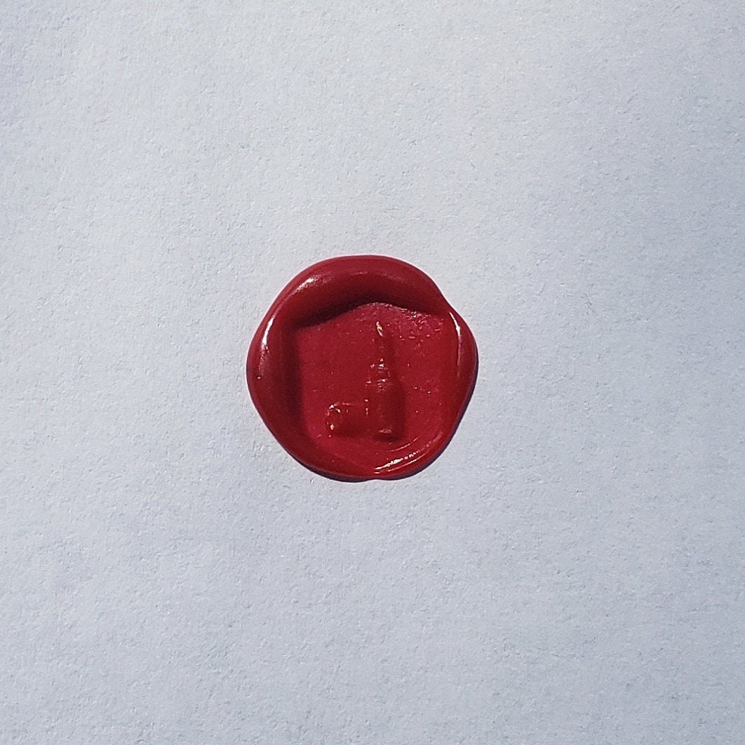 Lipstick wax seal signet ring