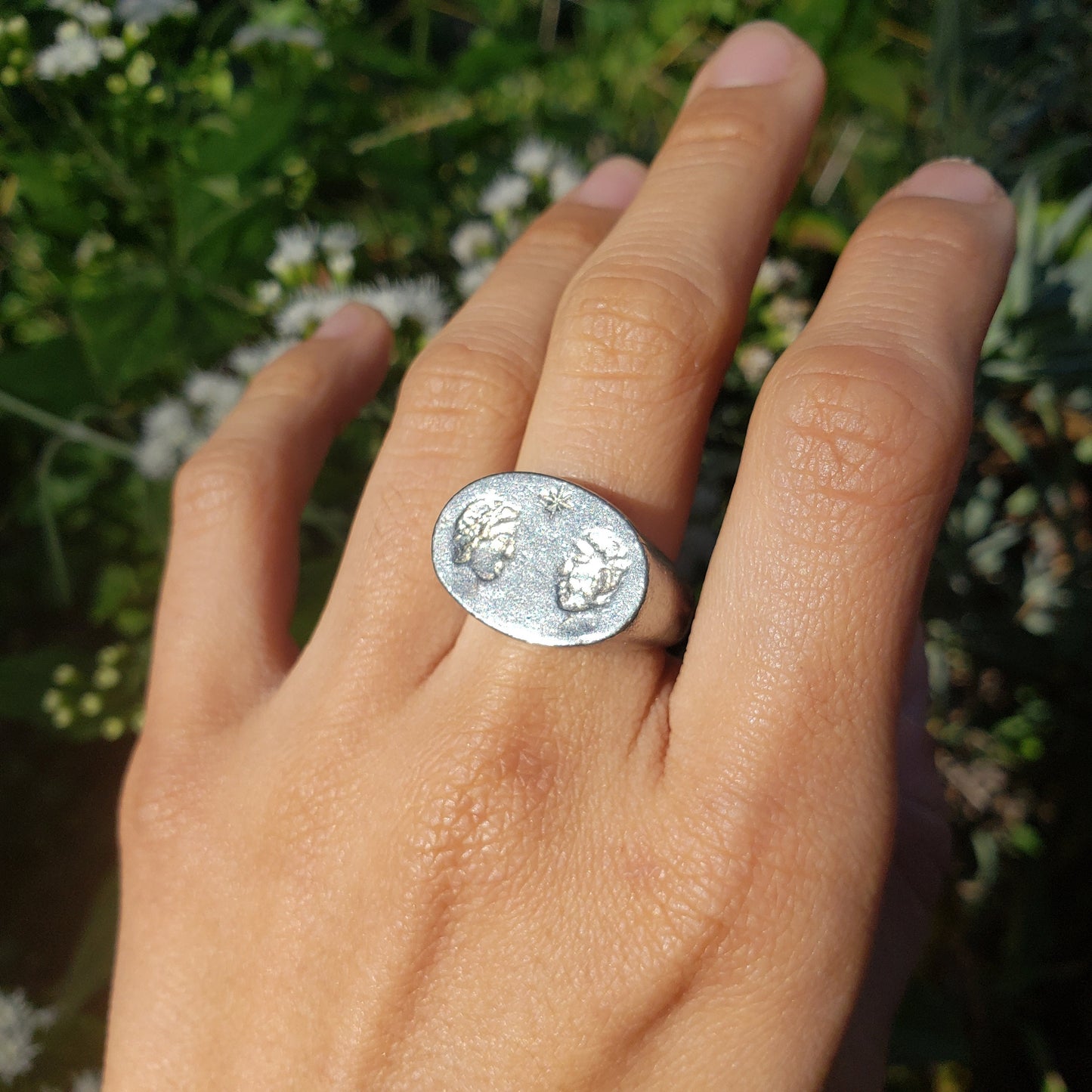 Medieval wedding wax seal signet ring