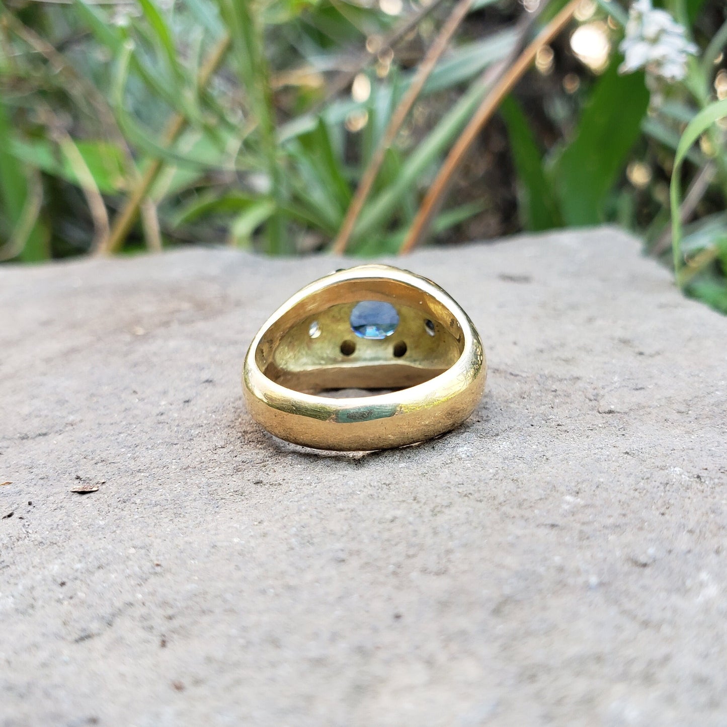 sapphire multi stone 18k gold ring