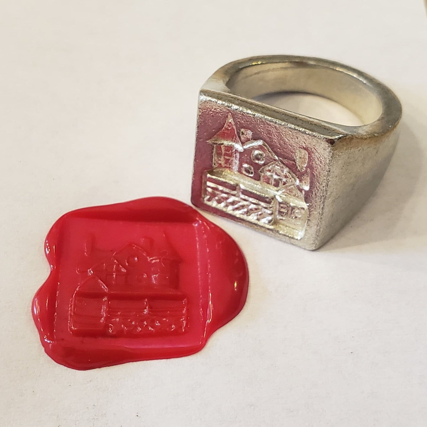 Victorian home wax seal signet ring