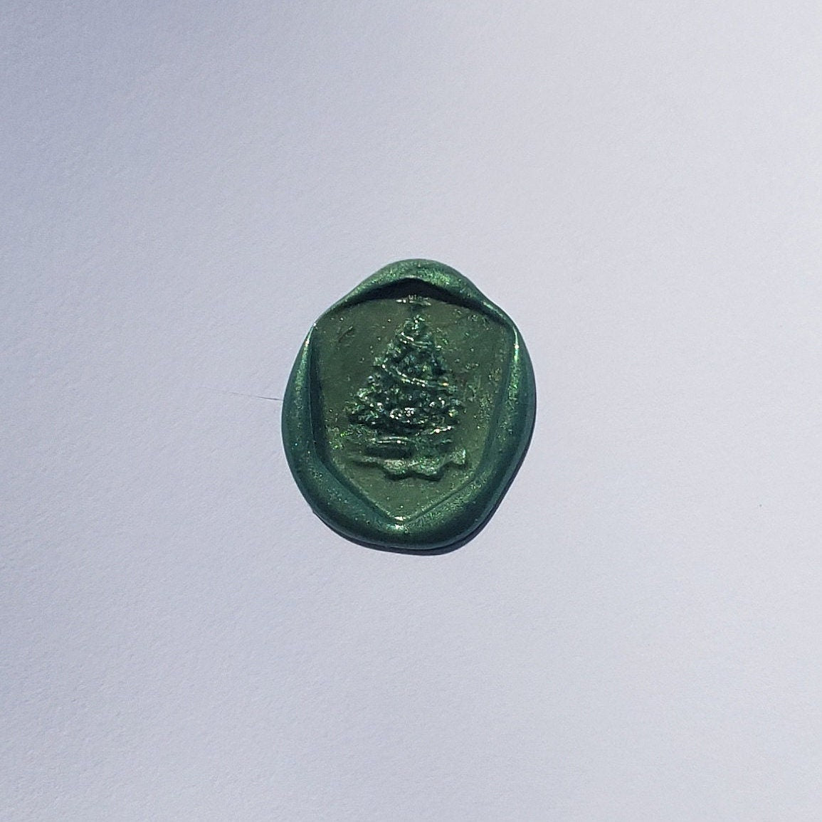 Christmas tree wax seal signet ring