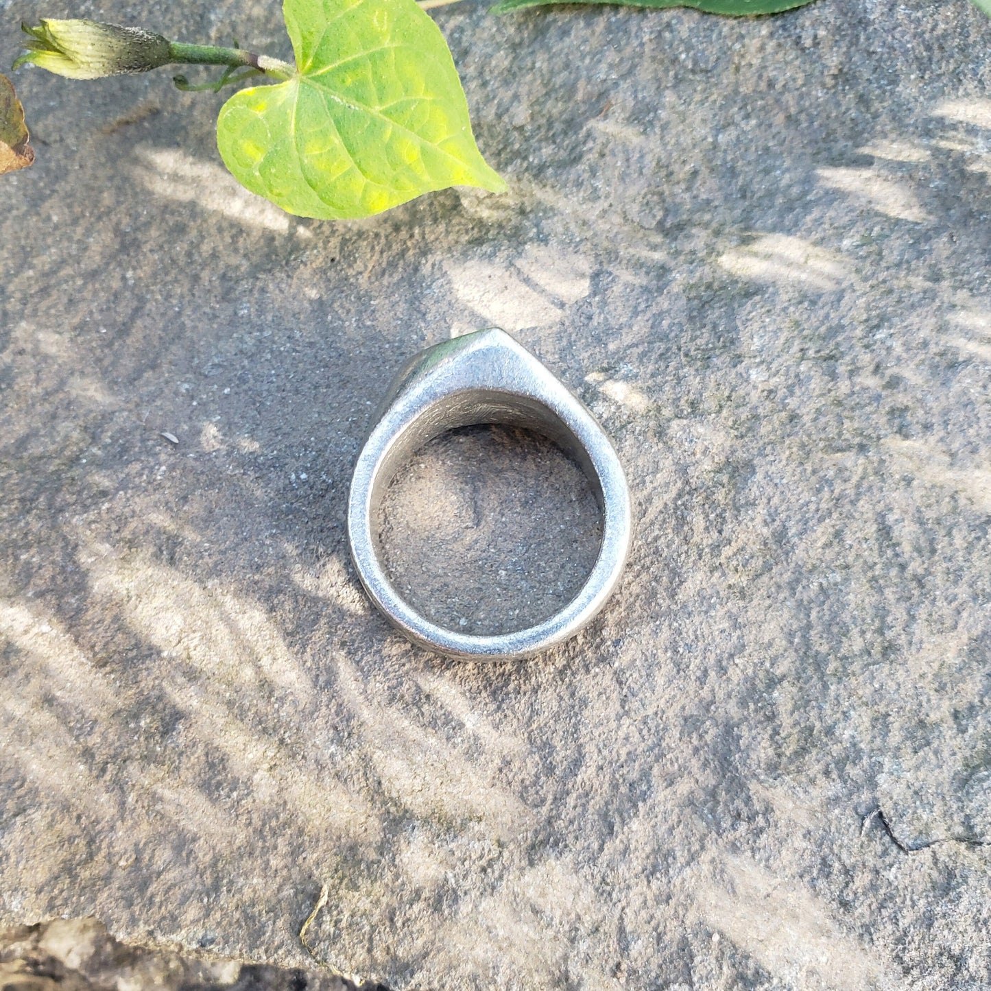 Body letter "a" arching wax seal signet ring