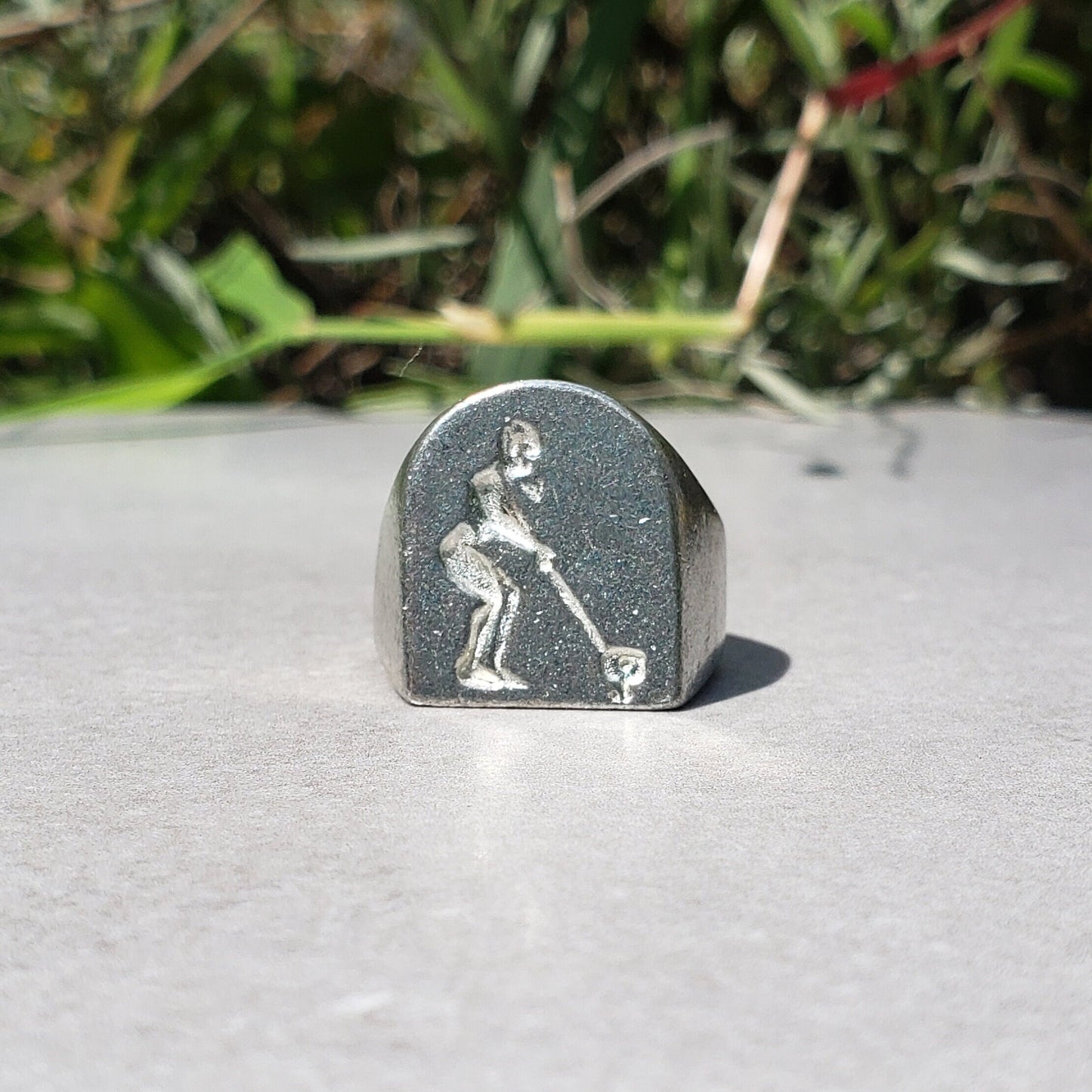 Golfer wax seal signet ring