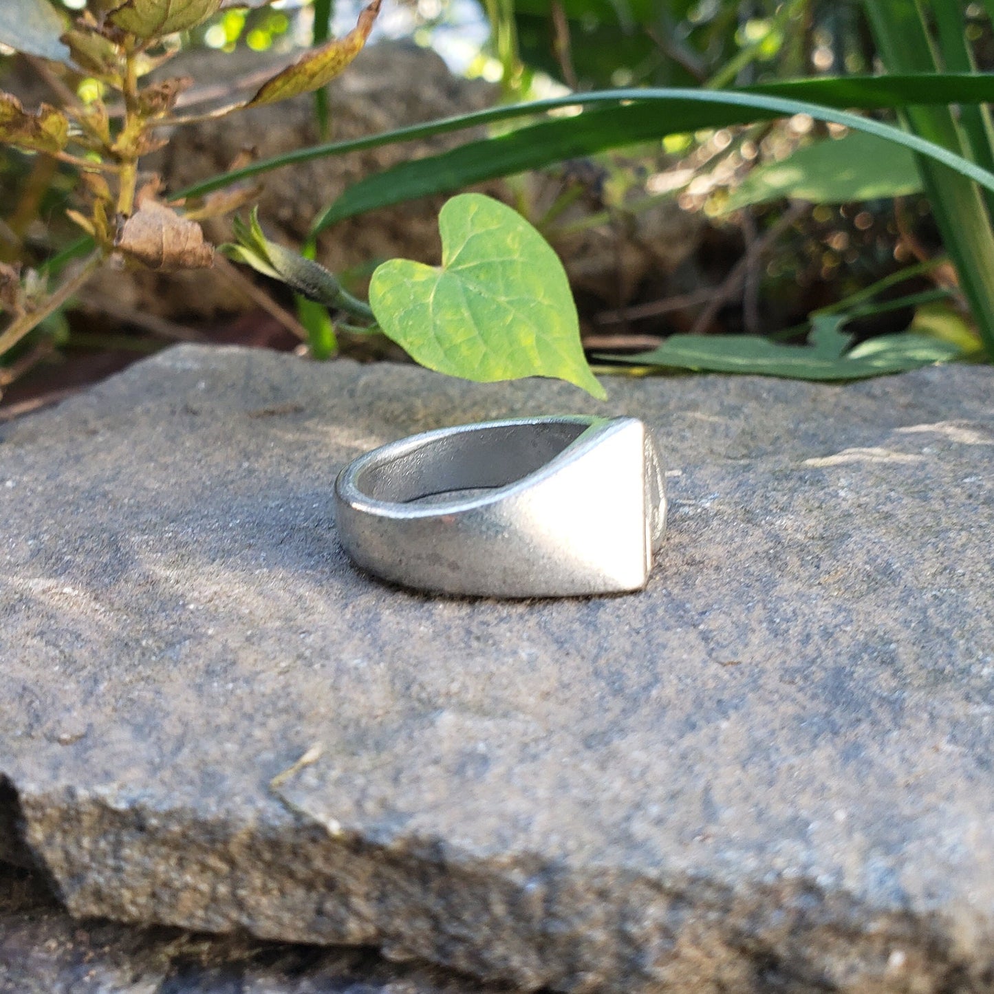 Body letter "a" arching wax seal signet ring