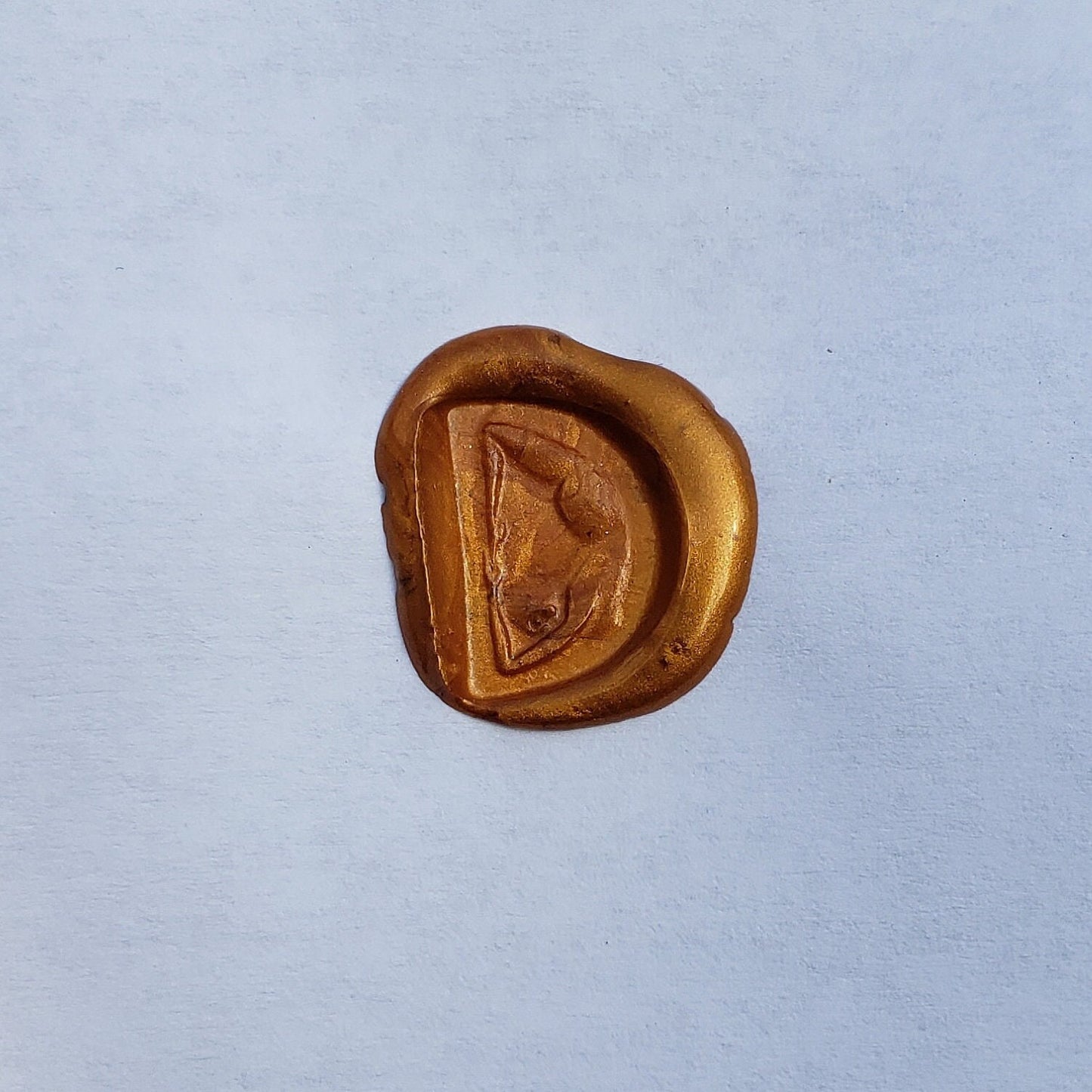 Body letter "D" wax seal signet ring