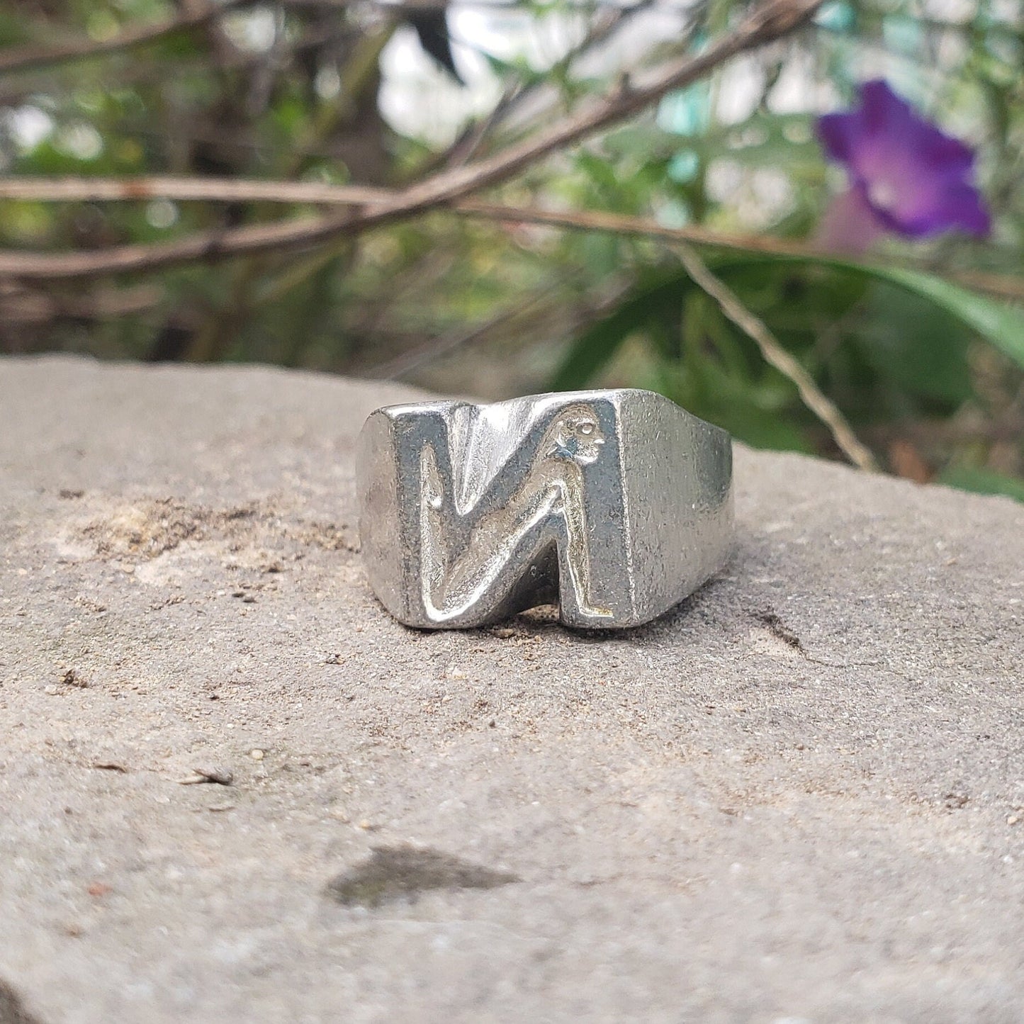 Body letter "N" wax seal signet ring