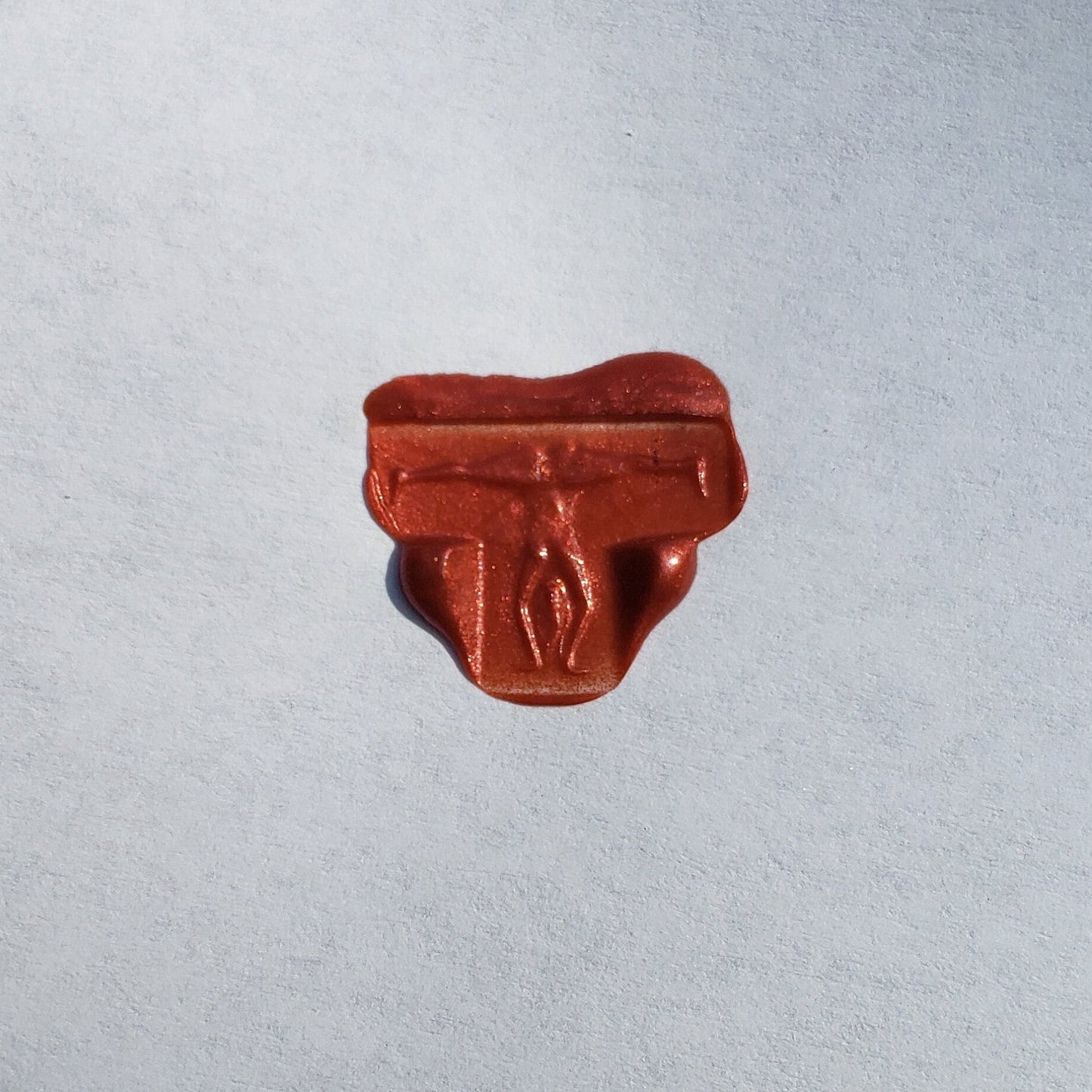 Body letter "T" wax seal signet ring