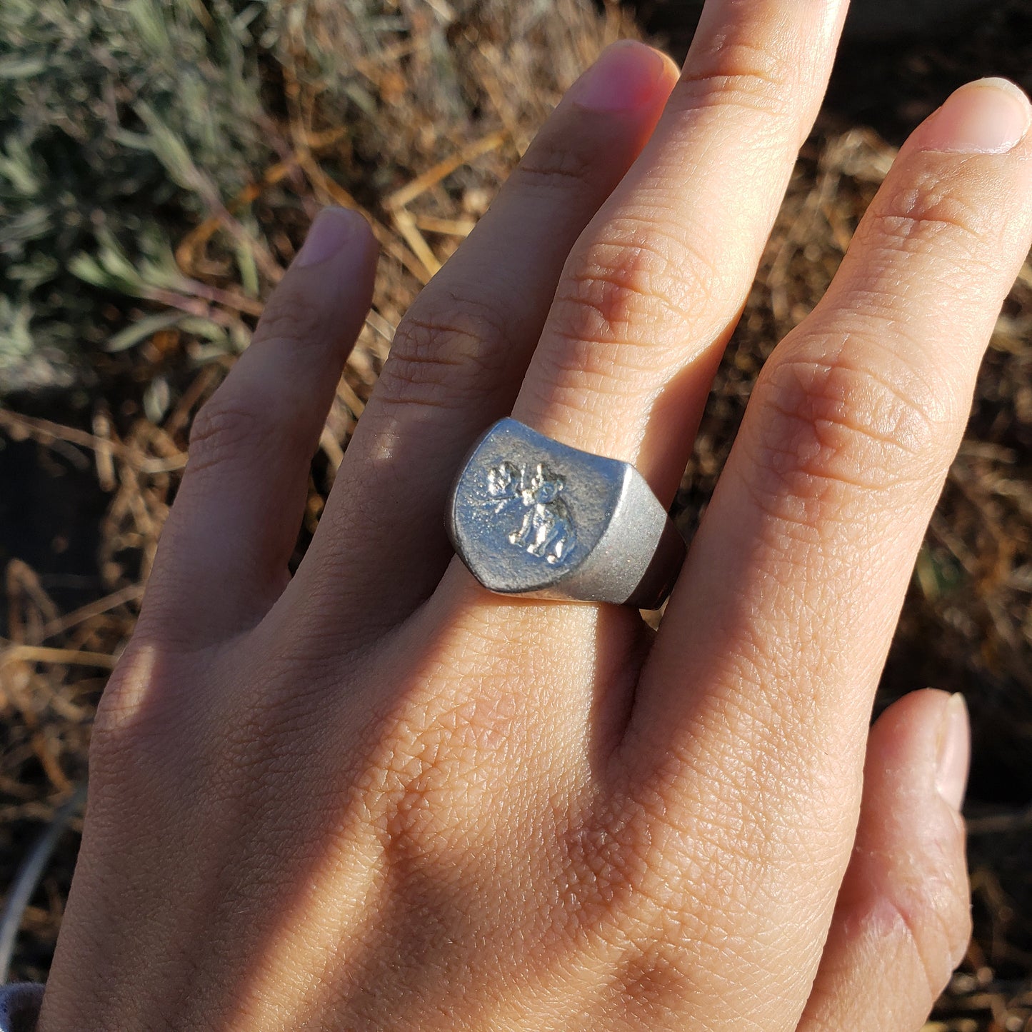 American Pika wax seal signet ring