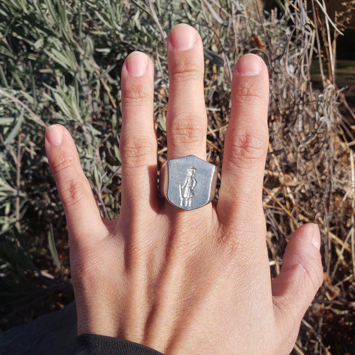 Annie Oakley wax seal signet ring