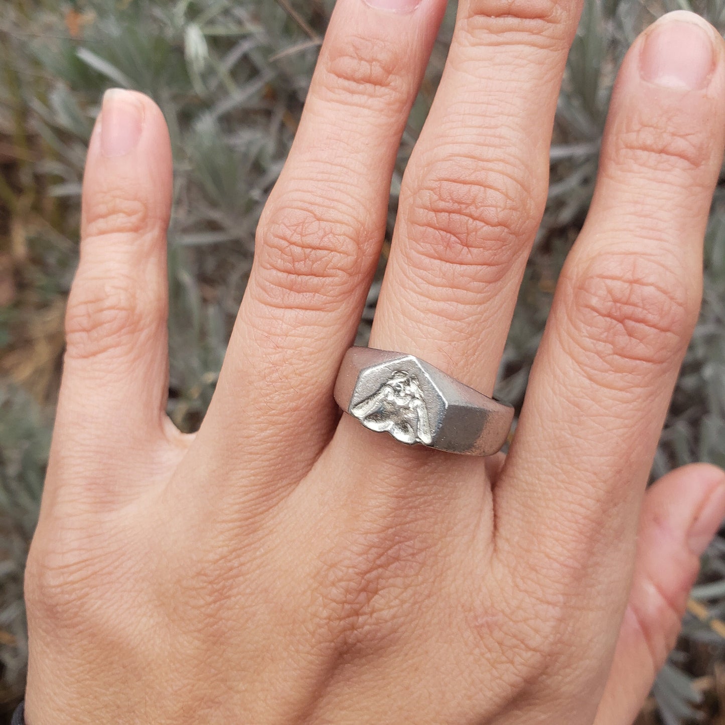 Hanging in the window wax seal signet ring