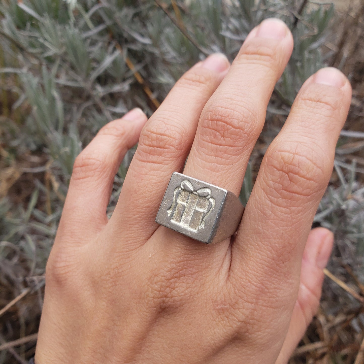 Gift box wax seal signet ring