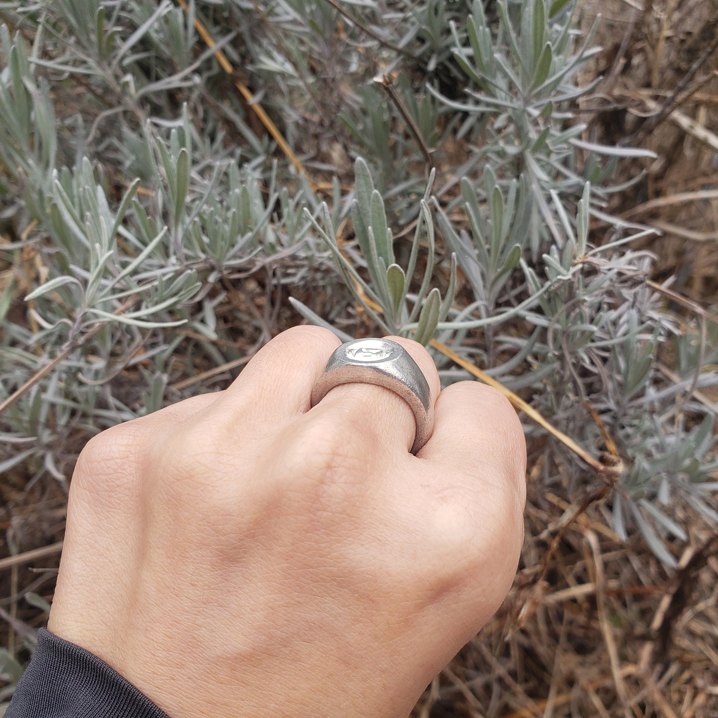 Hiding octopus wax seal signet ring