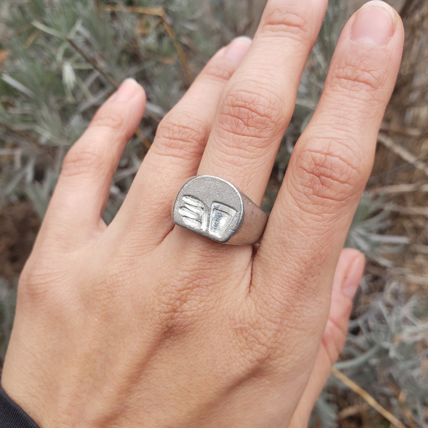 Milk n' cookies wax seal signet ring