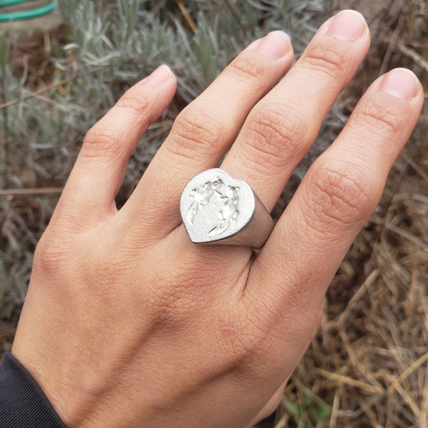 Otter love wax seal signet ring