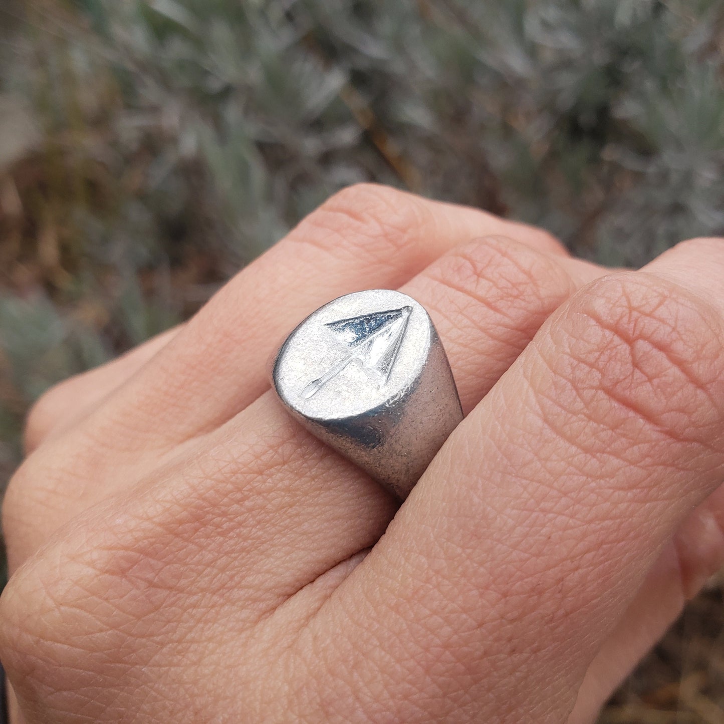 Parasol wax seal signet ring