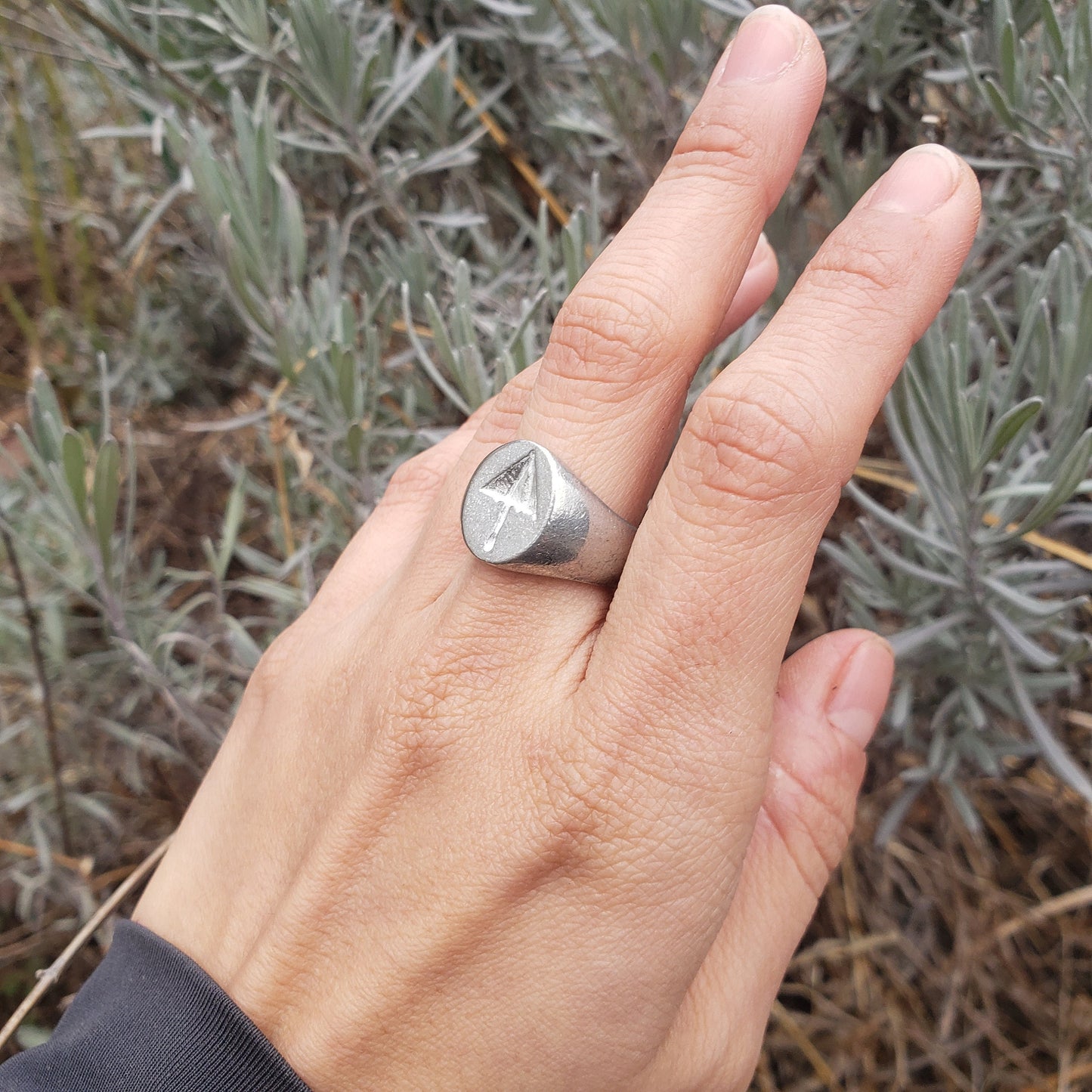 Parasol wax seal signet ring