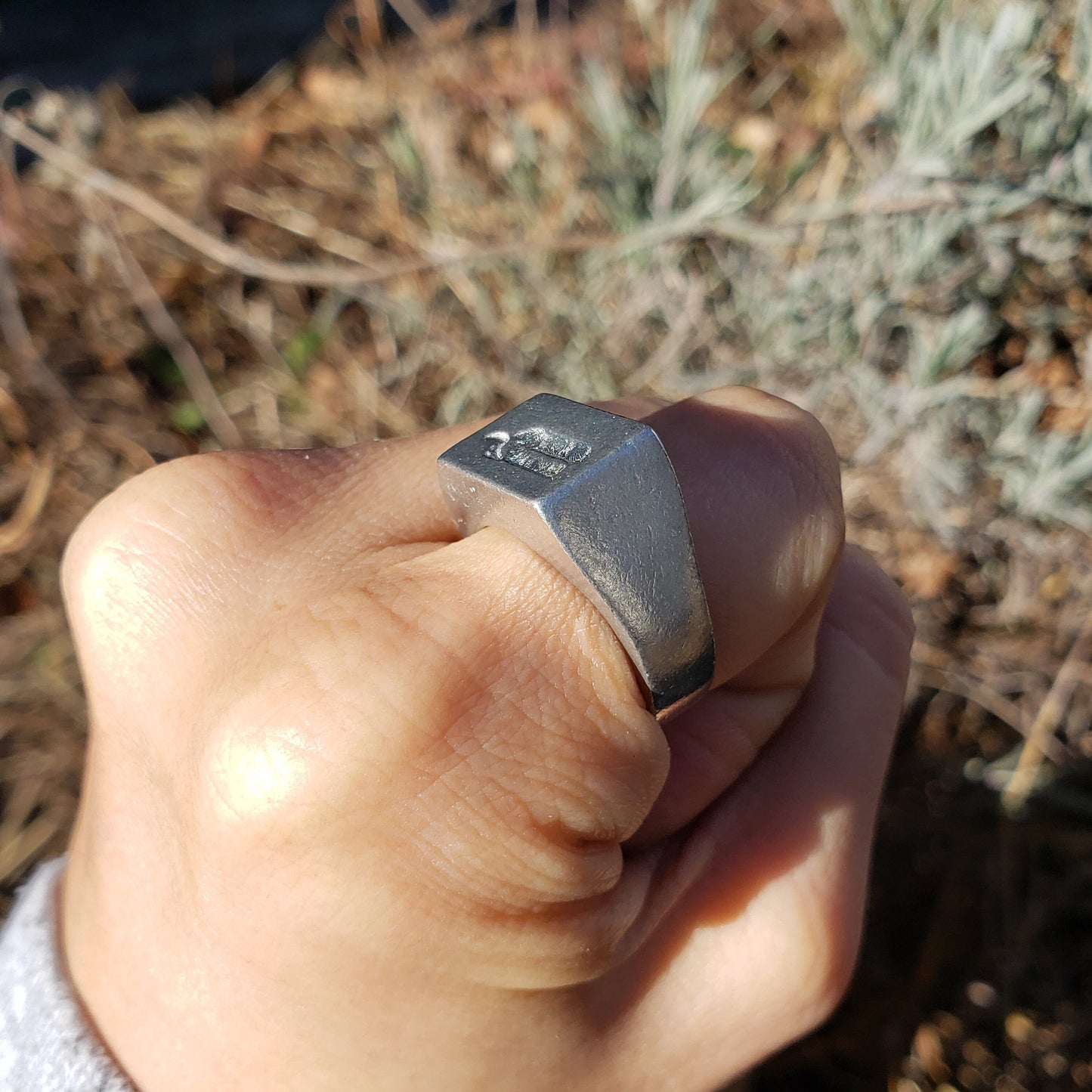 Sandwich bread wax seal signet ring