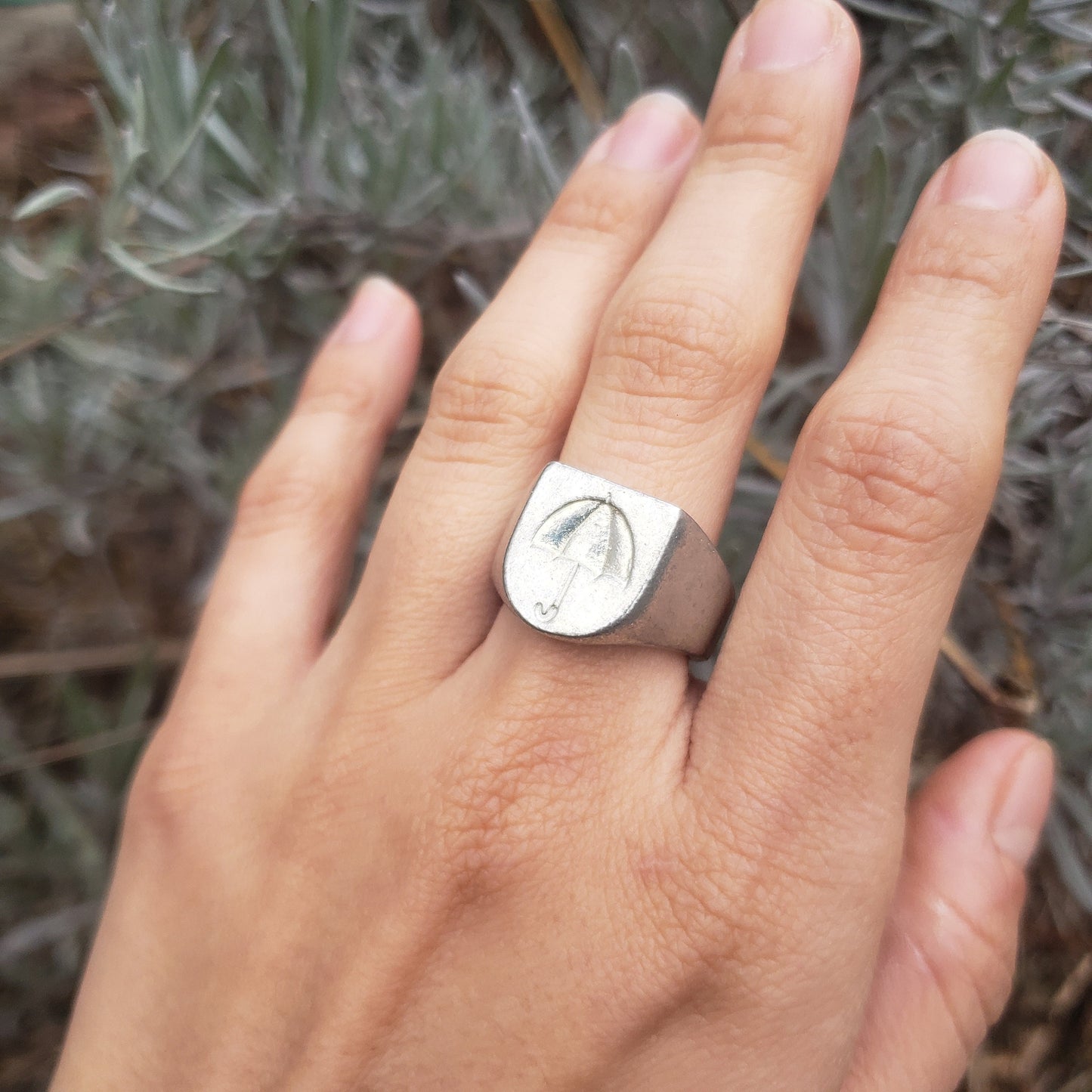 Umbrella wax seal signet ring