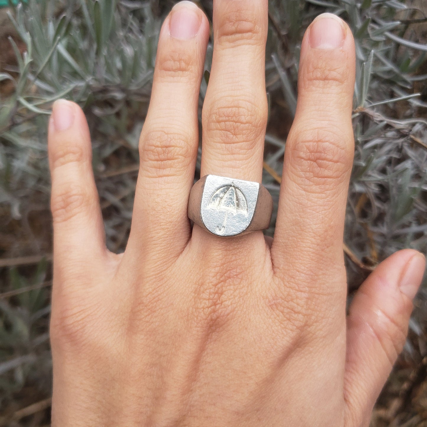 Umbrella wax seal signet ring