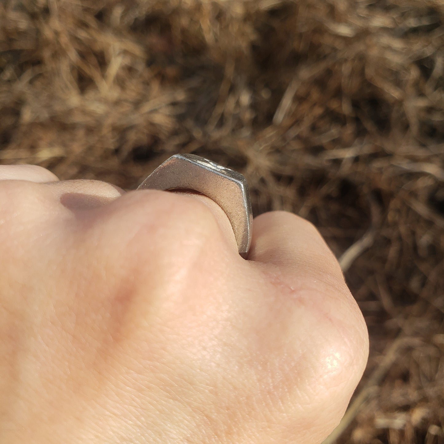 Wedding dress wax seal signet ring