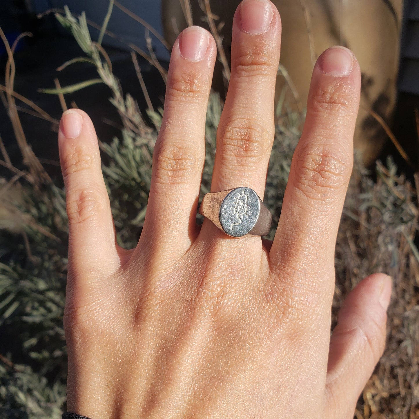 Bacteria wax seal signet ring