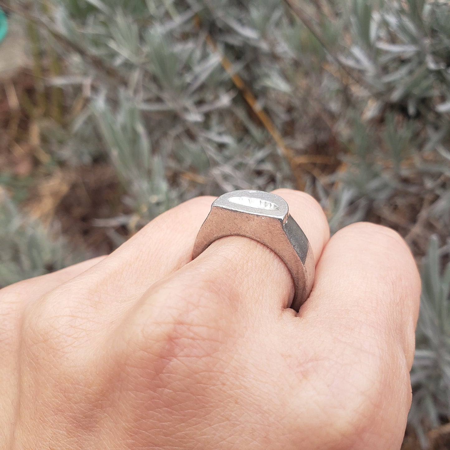 Baguette wax seal signet ring