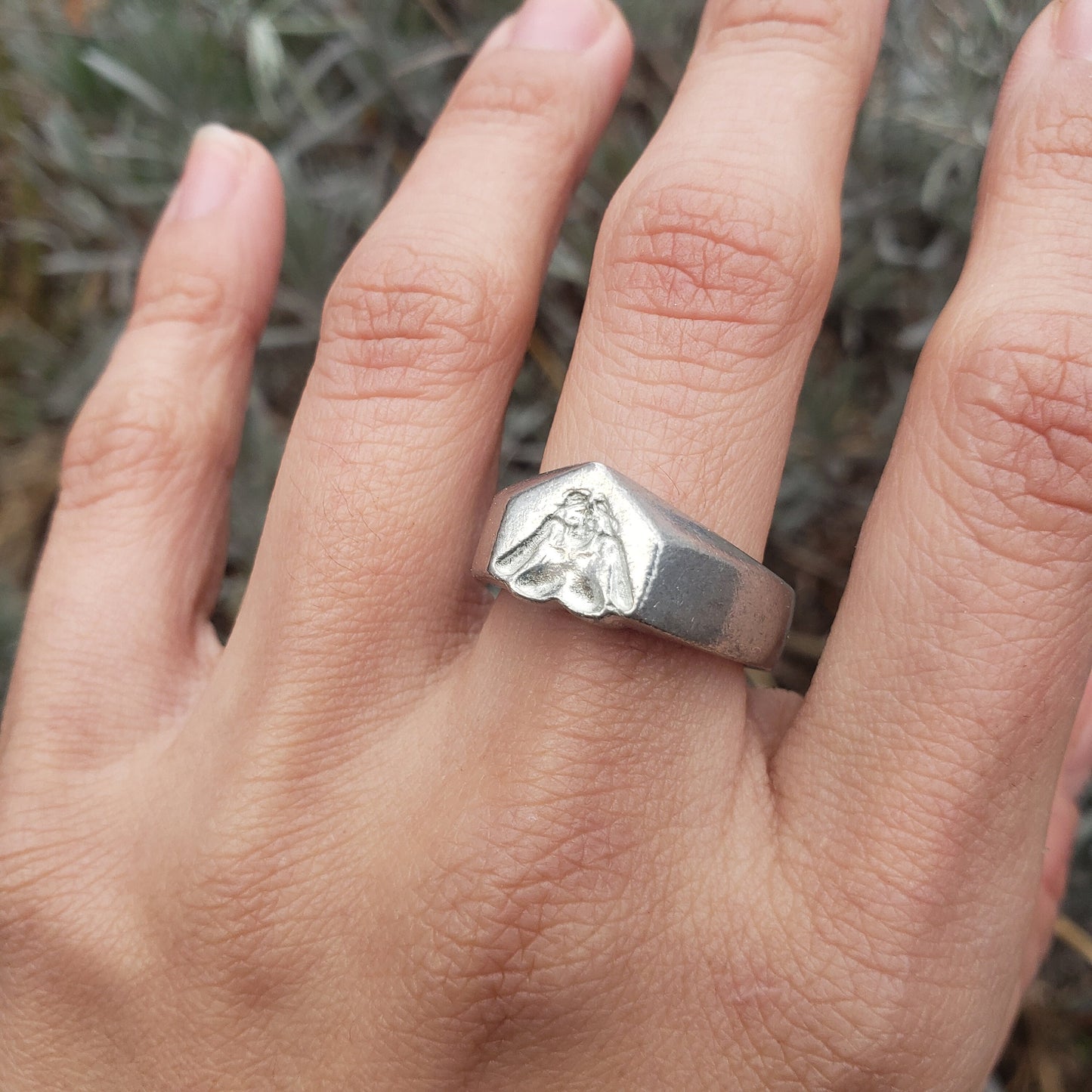 Hanging in the window wax seal signet ring