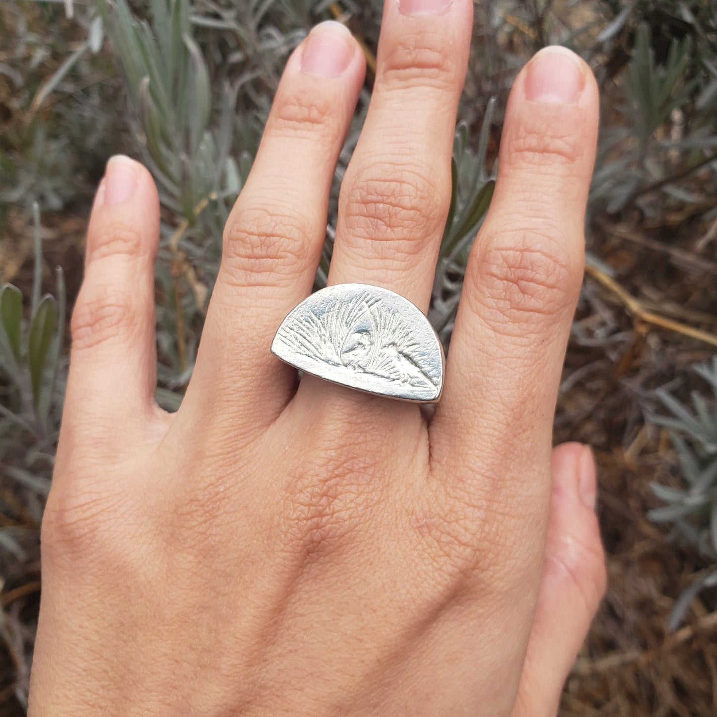 Bower bird wax seal signet ring